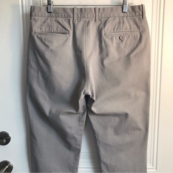 J. Crew Brand The Sutton 100% Cotton Khaki Light Gray pants size 34x30 in EUC - Picture 8 of 11